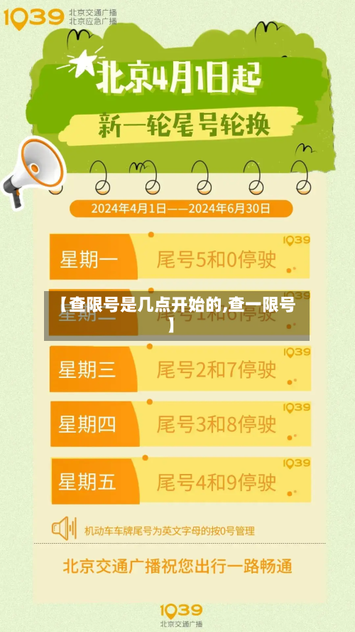 【查限号是几点开始的,查一限号】