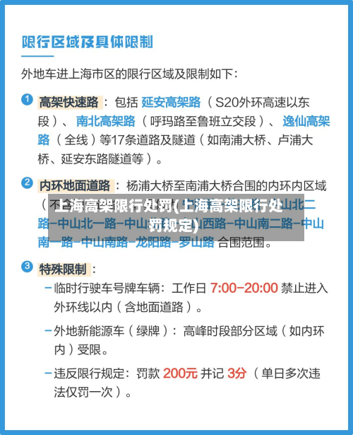 上海高架限行处罚(上海高架限行处罚规定)-第2张图片