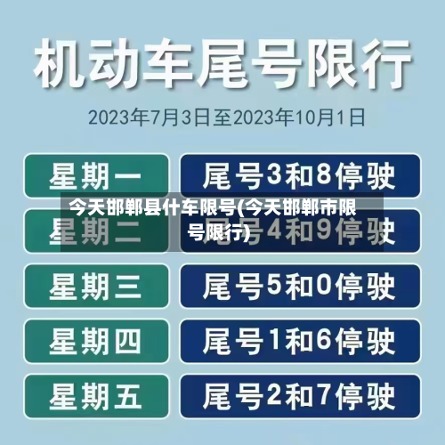 今天邯郸县什车限号(今天邯郸市限号限行)