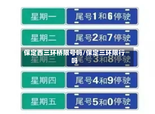 保定西三环桥限号吗/保定三环限行吗-第2张图片