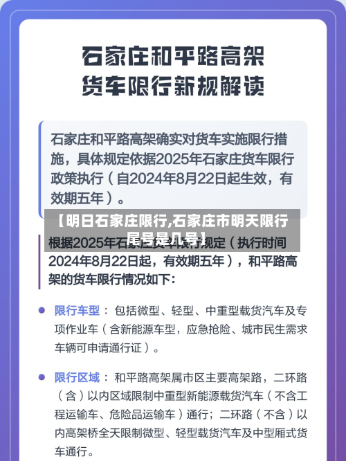 【明日石家庄限行,石家庄市明天限行尾号是几号】