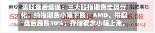 美股盘后速递：三大股指期货走势分化	，纳指期货小幅下跌；AMD	、拼趣盘后暴跌10%；存储概念小幅上涨，闪迪涨0.72%；WTI原油期货小跌-第2张图片