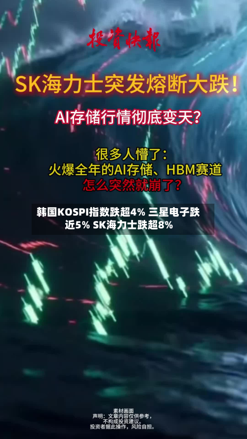 韩国KOSPI指数跌超4% 三星电子跌近5% SK海力士跌超8%-第2张图片