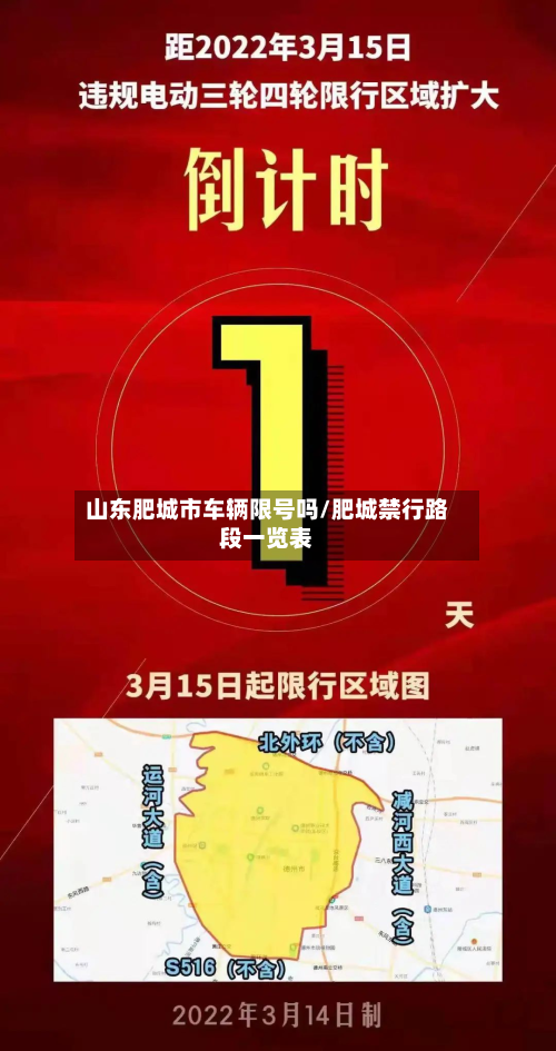 山东肥城市车辆限号吗/肥城禁行路段一览表-第2张图片