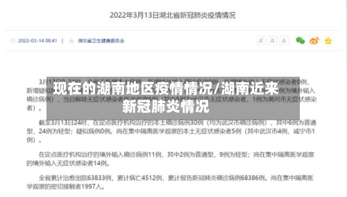 现在的湖南地区疫情情况/湖南近来新冠肺炎情况-第2张图片