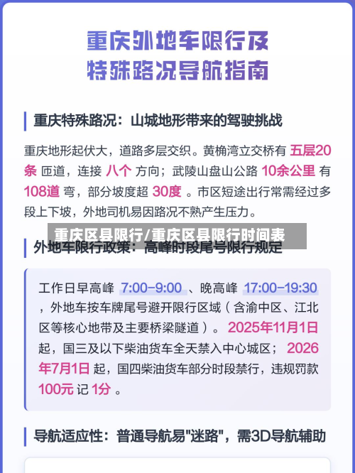 重庆区县限行/重庆区县限行时间表