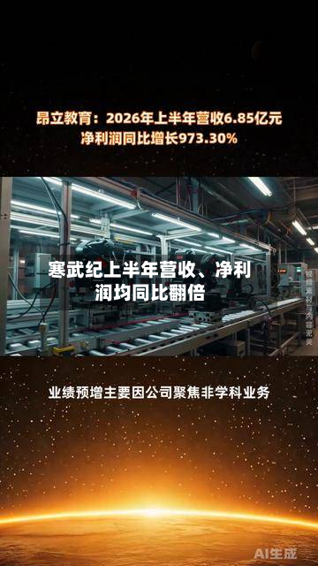 寒武纪上半年营收、净利润均同比翻倍-第2张图片