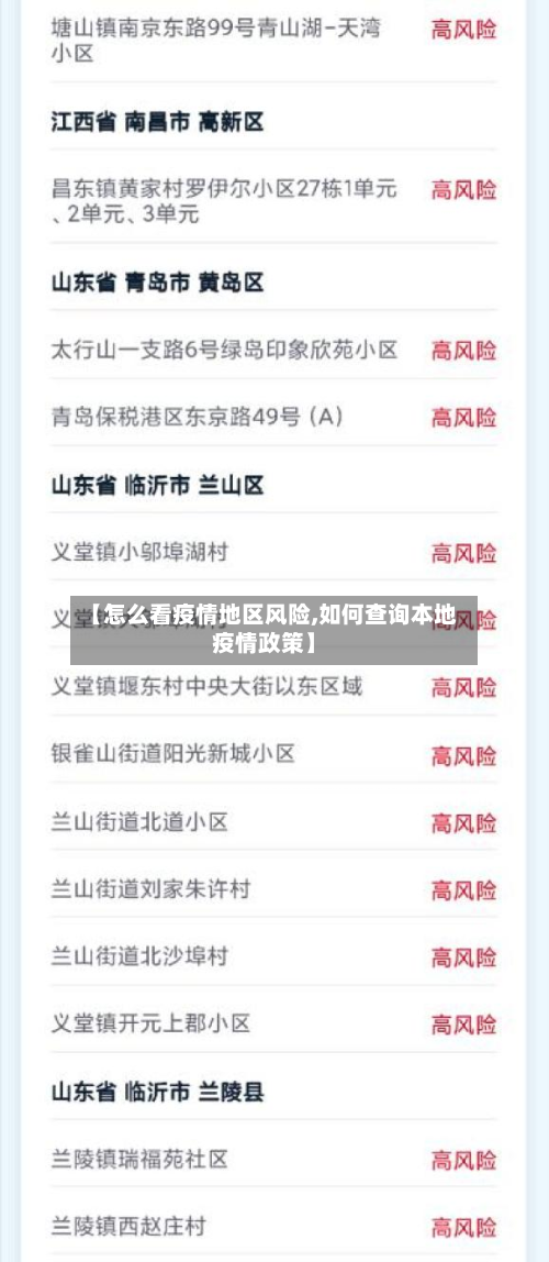 【怎么看疫情地区风险,如何查询本地疫情政策】