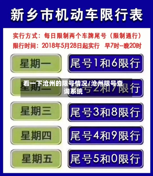 看一下沧州的限号情况/沧州限号查询系统-第2张图片