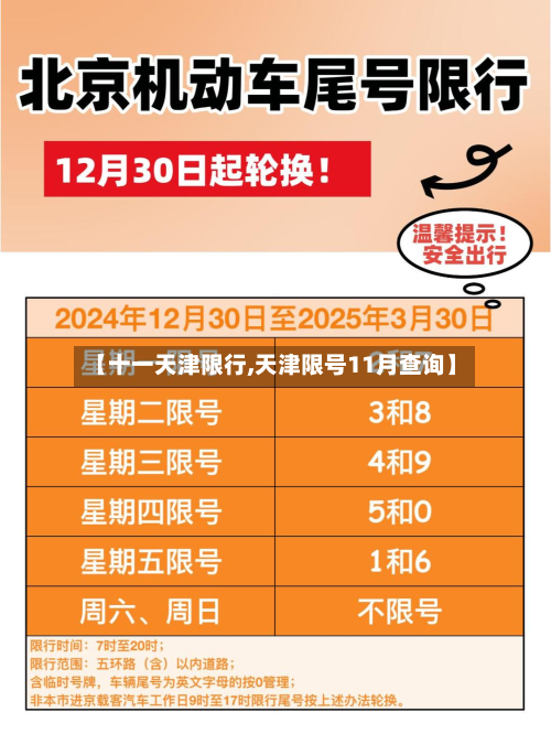 【十一天津限行,天津限号11月查询】
