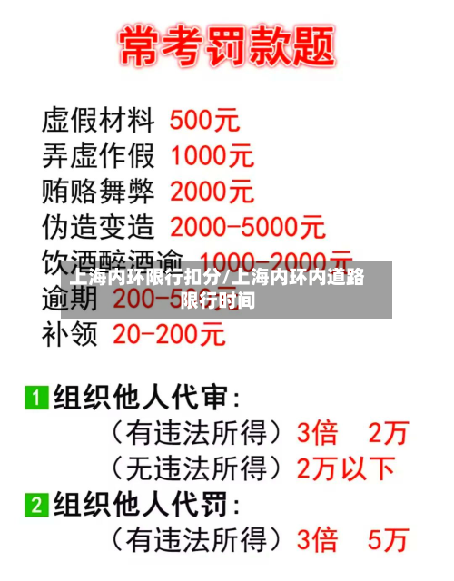 上海内环限行扣分/上海内环内道路限行时间-第2张图片