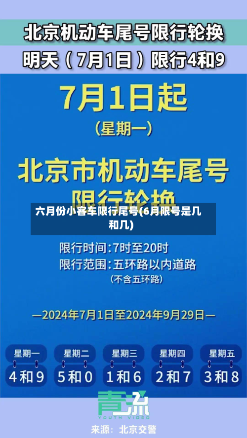 六月份小客车限行尾号(6月限号是几和几)-第2张图片