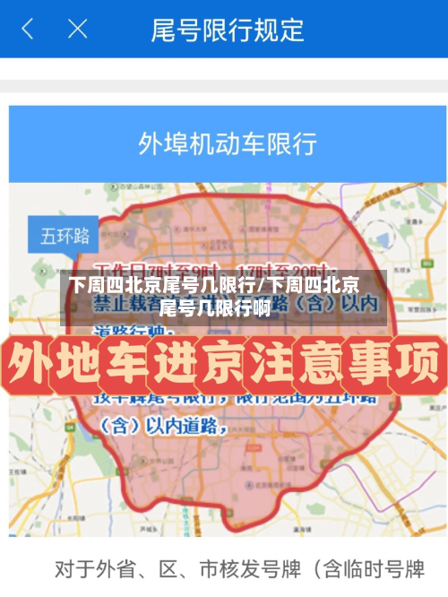 下周四北京尾号几限行/下周四北京尾号几限行啊