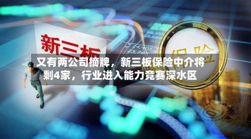 又有两公司摘牌，新三板保险中介将剩4家，行业进入能力竞赛深水区