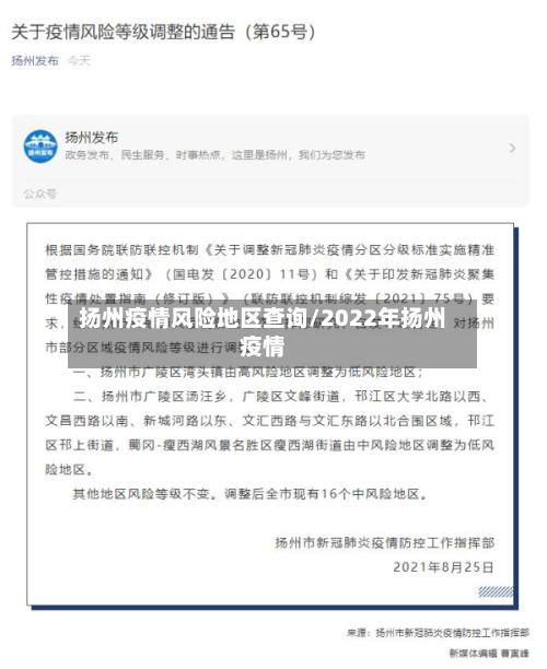扬州疫情风险地区查询/2022年扬州疫情-第3张图片