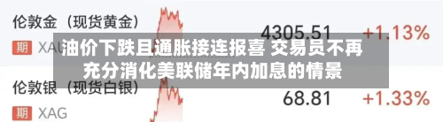 油价下跌且通胀接连报喜 交易员不再充分消化美联储年内加息的情景-第3张图片
