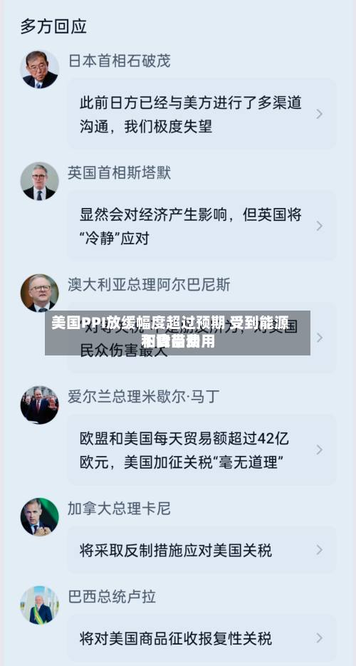 美国PPI放缓幅度超过预期 受到能源和食品费用下降带动-第3张图片