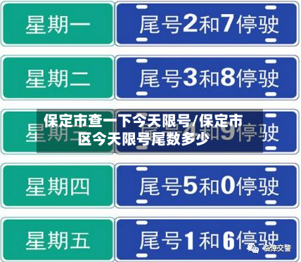 保定市查一下今天限号/保定市区今天限号尾数多少-第2张图片