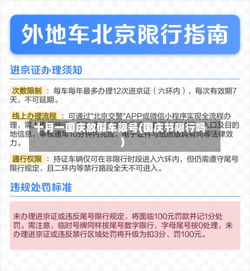 十月一国庆放假车限号(国庆节限行吗)-第2张图片