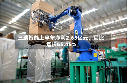 三瑞智能上半年净利2.65亿元，同比增长65.45%-第2张图片