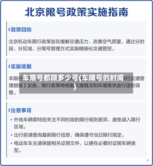 车限号都限多少号(车限号的时间)