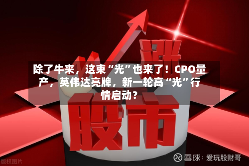 除了牛来，这束“光	”也来了！CPO量产，英伟达亮牌	，新一轮高“光”行情启动？-第2张图片