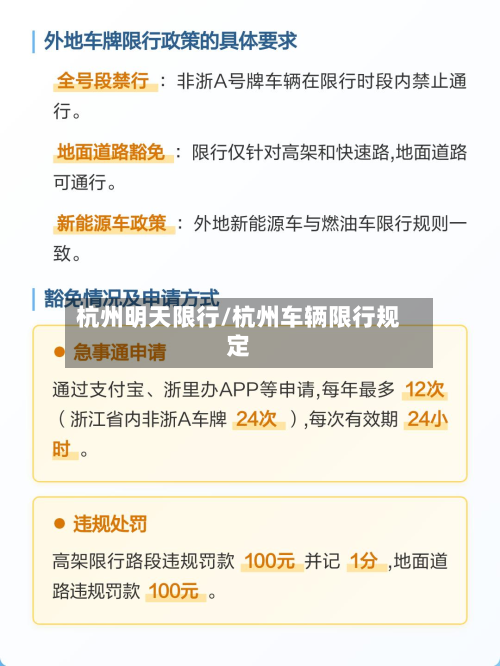 杭州明天限行/杭州车辆限行规定