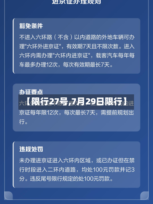 【限行27号,7月29日限行】-第2张图片